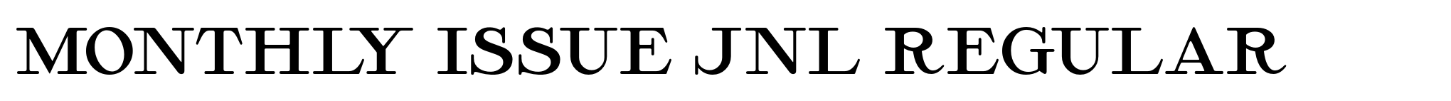 Monthly Issue JNL Regular image